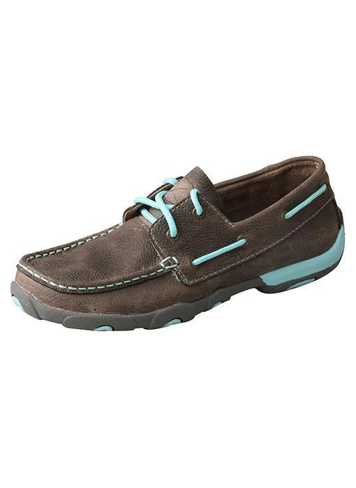 WDM0098 Twisted X Women’s Driving Moccasins – Grey/Light Blue 3 WDM0098 Twisted X Women’s Driving Moccasins – Grey/Light Blue