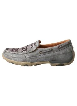 WDMS012 Twisted X Women’s Slip-On Driving Moccasins – Grey/Multi -Western Store WDMS012 LT 510x700 1