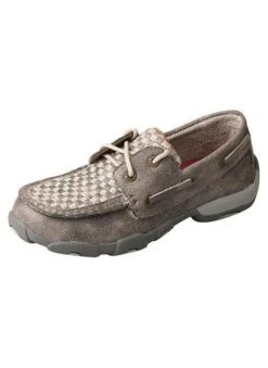 YDM0039 Twisted X Kid’s Driving Moccasins – Grey