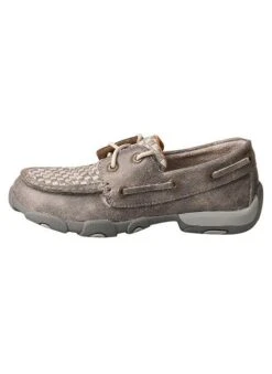 YDM0039 Twisted X Kid’s Driving Moccasins – Grey -Western Store YDM0039 LT 510x700 1