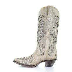 Corral Boots A3322 Corral Women's MARTINA WHITE Glitter Inlay Boot -Western Store a3322 5