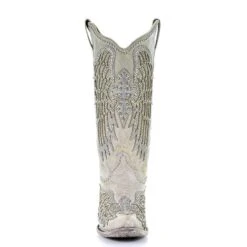 Corral Boots A3571 Corral Women's White Cross & Wings Snip Toe Boot -Western Store a3571 3