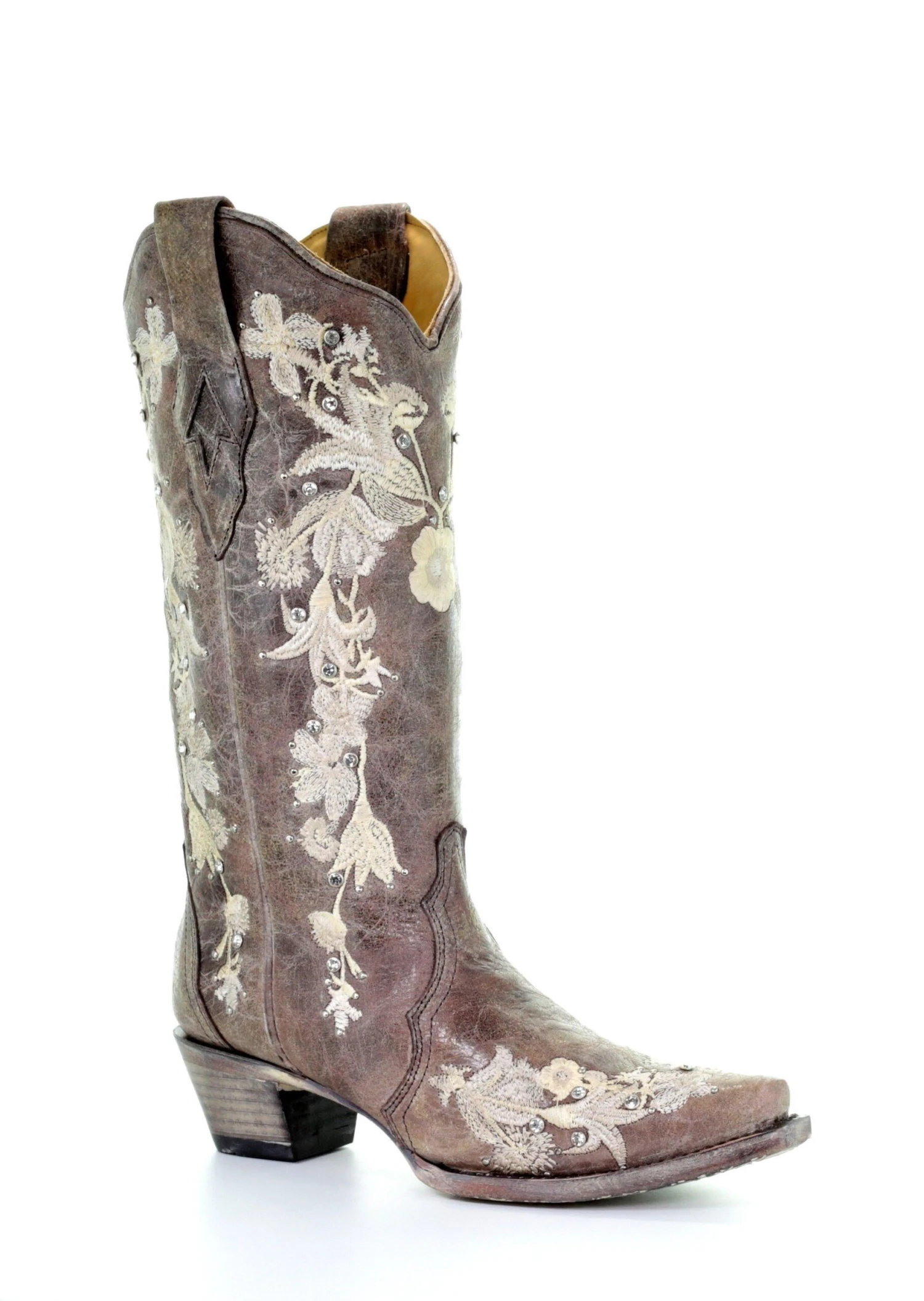 Corral Boots A3572 Corral Women's TOBACCO STUDS & FLOWERS Boot 3 Corral Boots A3572 Corral Women's TOBACCO STUDS & FLOWERS Boot