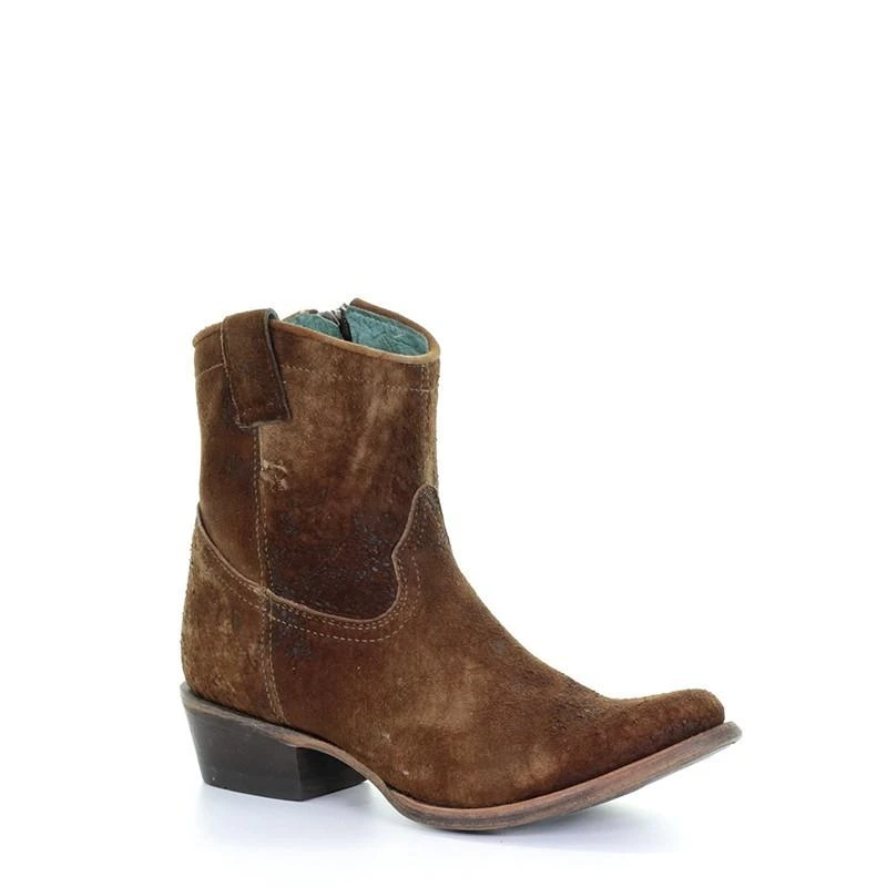 Corral Boots C1064 Corral Women's EUDORA Brown Lambskin Bootie 3 Corral Boots C1064 Corral Women's EUDORA Brown Lambskin Bootie