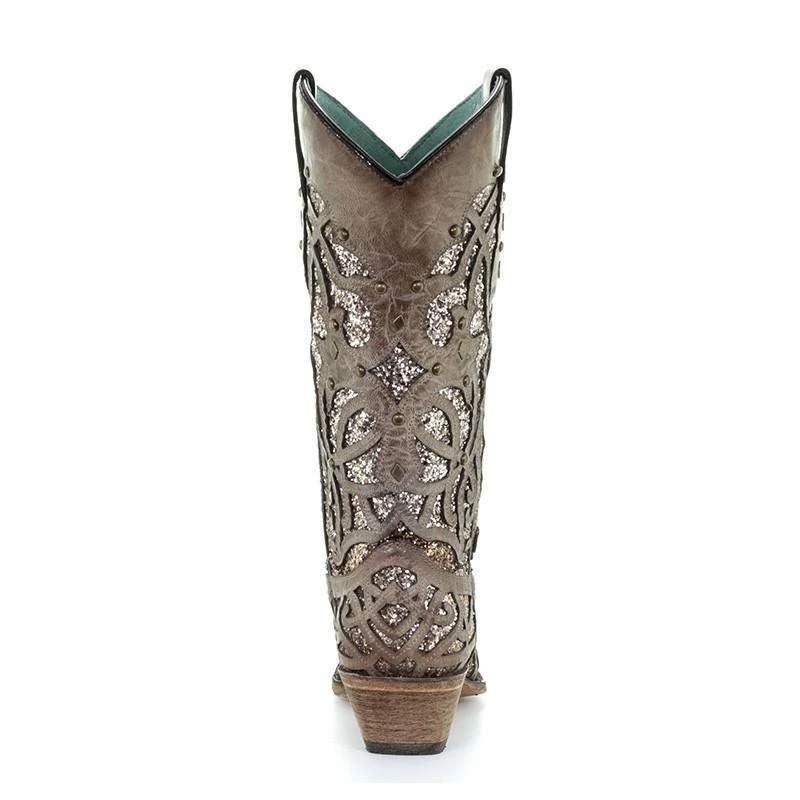 Corral Boots C3331 Corral Women's ORIX GLITTER INLAY & STUD GOLDEN LUMINARY Boot 4 Corral Boots C3331 Corral Women's ORIX GLITTER INLAY & STUD GOLDEN LUMINARY Boot - Image 2
