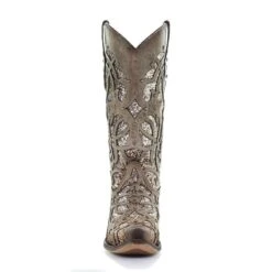 Corral Boots C3331 Corral Women's ORIX GLITTER INLAY & STUD GOLDEN LUMINARY Boot 8 Corral Boots C3331 Corral Women's ORIX GLITTER INLAY & STUD GOLDEN LUMINARY Boot -Western Store c3331 3