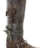 DDL004-1 Double D Ranch By Old Gringo Women's FRONTIER TRAPPER Distressed Brown Boot -Western Store ddl004 1r 1
