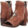 DDBL025-2 Double D Ranch TUSKEGEE Cognac Sandal Block Heel -Western Store double d ranchwear by old gringo tuskegee cognac blue cowboy boots