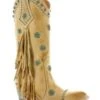 L3188-1 Old Gringo Women's SAVANNAH Straw Filo Fringe With Studs Boot