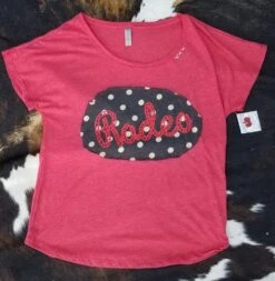 RRPDDL Bohemian Cowgirl Rope Rodeo Polka Dot Patch Red