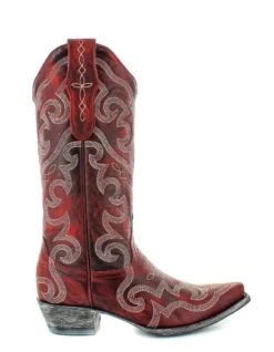 YL277-7 Yippee Ki Yay By Old Gringo Women's VITTORIA STITCHED Snip Toe Red Boot 11 YL277-7 Yippee Ki Yay By Old Gringo Women's VITTORIA STITCHED Snip Toe Red Boot -Western Store vittoria stitched yippee old gringo yl277 7 2 of 4