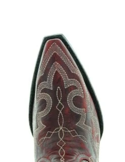 YL277-7 Yippee Ki Yay By Old Gringo Women's VITTORIA STITCHED Snip Toe Red Boot 10 YL277-7 Yippee Ki Yay By Old Gringo Women's VITTORIA STITCHED Snip Toe Red Boot -Western Store vittoria stitched yippee old gringo yl277 7 3 of 4
