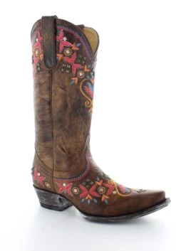 YL261-1 Yippee Ki Yay By Old Gringo Women's ALAMEDA Brass Brown Snip Toe Boot 10 YL261-1 Yippee Ki Yay By Old Gringo Women's ALAMEDA Brass Brown Snip Toe Boot -Western Store yl261 1a 1